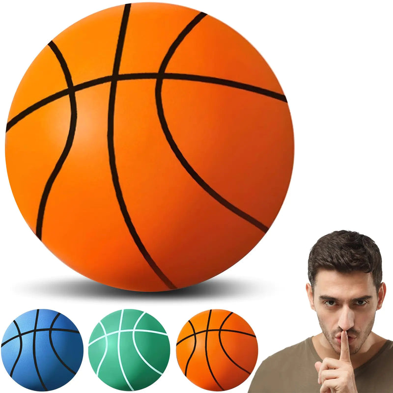 Silent Basketball 8.2 Inch Quiet Bounce Basketball Hush Handle Silent Basketball Uncoated High-Density Foam BallAirless Silent Basketball Training for Various Indoor Activities (8.2in-21cm)